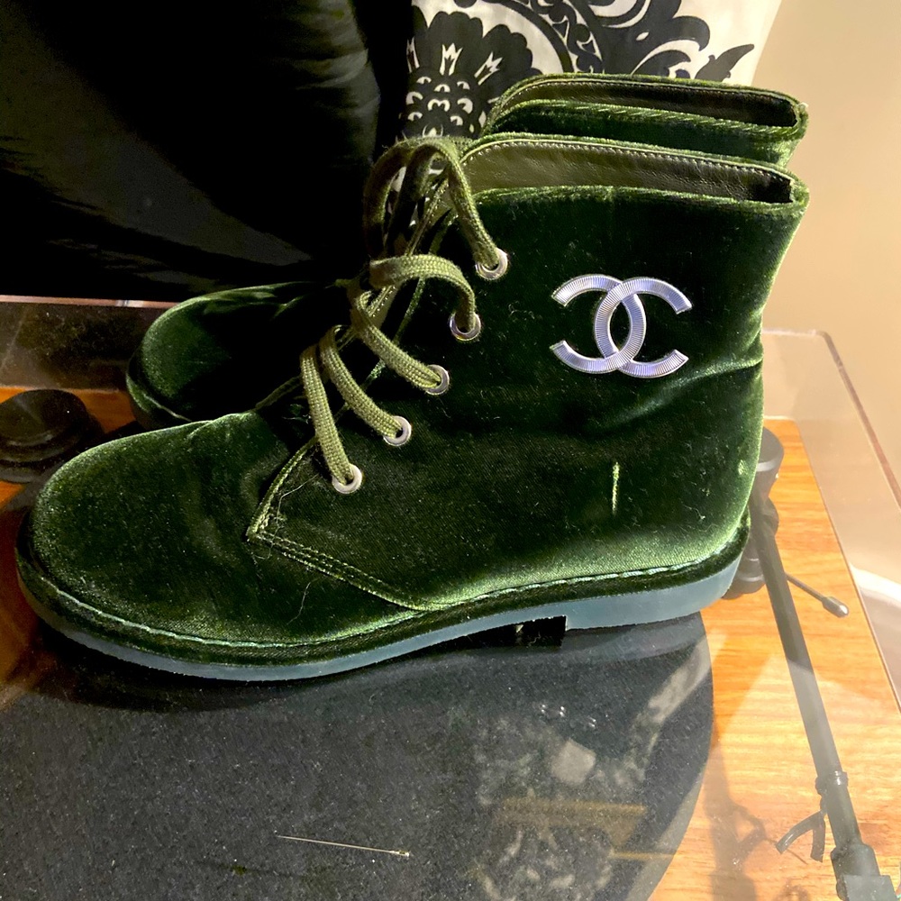 Emerald Green AUTHENTIC Chanel Booties‼️
